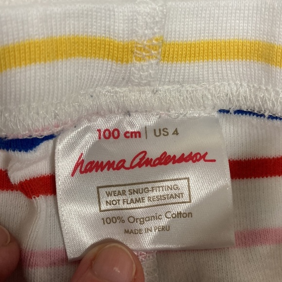 Hanna Andersson rainbow striped snug fit organic pajamas size 4 - Picture 8 of 10
